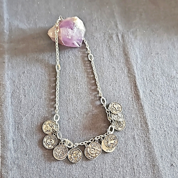 Astrology signs charm necklace silver tone EUC - Picture 2 of 7